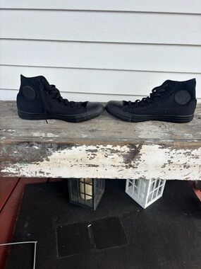 Converse Black Monochrome High-Top Sneakers Box